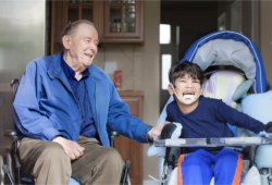 Grandfather and a child